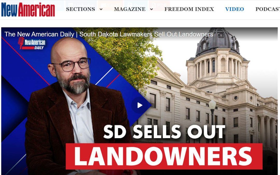 South Dakota Lawmakers Sell Out Landowners